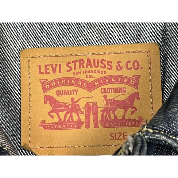 Levis Youth Boys Denim Trucker Jacket Size S (8-10 Years) Medium Wash Fabric - Picture 6 of 8